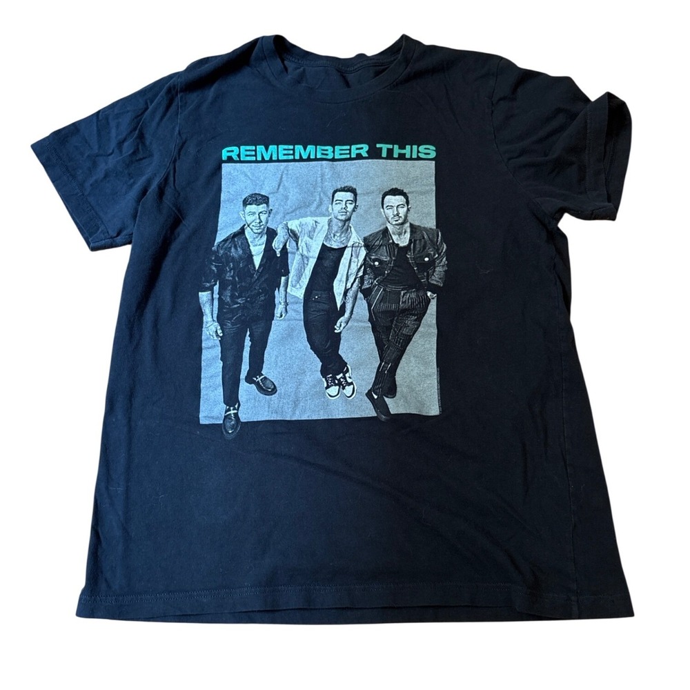 Jonas Brothers T Shirt Women Black Remember This Tour 2021 Graphic SIZE M